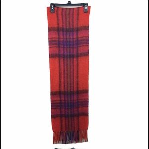 John Hanly Irish Mohair Orange/ purple wool scarf